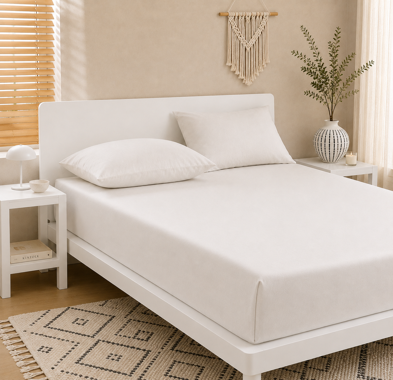 Σεντόνι Λευκό  Μονό με Λάστιχο 100x200+30 1τμχ Microcotton