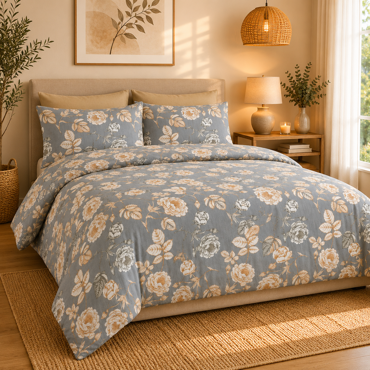 Σετ Σεντόνια Υπέρδιπλα Elite Plaid Με Λάστιχο 185x200+30cm 6τμχ Microcotton