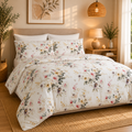 Σετ Σεντόνια Υπέρδιπλα Verona Check Με Λάστιχο 185x200+30cm 6τμχ Microcotton