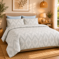 Σετ Σεντόνια Υπέρδιπλα Elysian Plaid Με Λάστιχο 185x200+30cm 6τμχ Microcotton